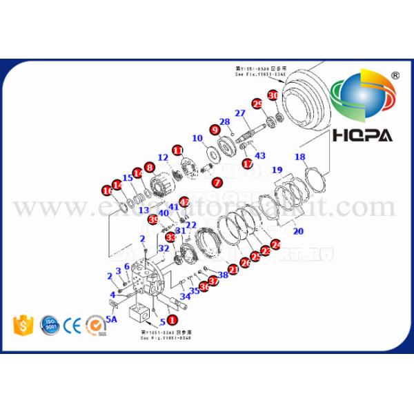 203-60-63110 набор уплотнения конечной передачи на мотор 203-60-63102 перемещения КОМАТСУ ПК120-6 4Д102