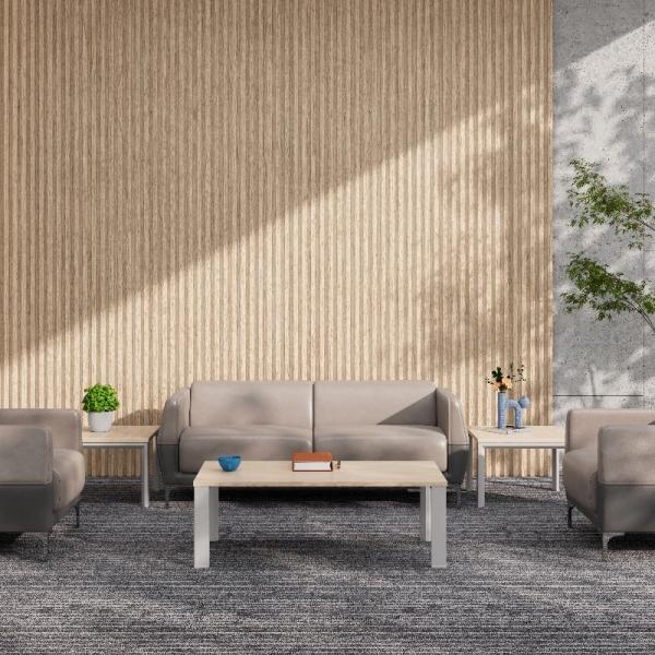 Support customization Minimalist Design Coffee Table Rectangular for Reception and Negotiation in Nordic Style
