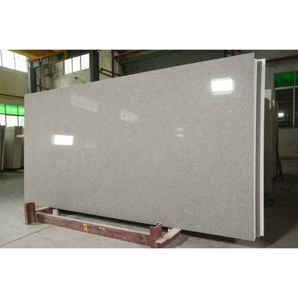 Silver Grey Glass Surface 2.2g/cm2 18MM For Quartz Vanity Top