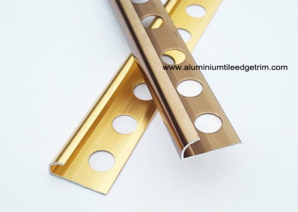 Durable Kitchen Metal Aluminium Tile Edge Trim 10mm For Backsplash 