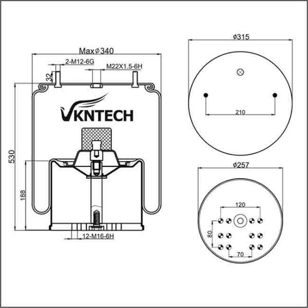 Высококачественная весна воздуха варочного мешка GOODYEAR 1R14-748 BPW 36 резиновая для трейлера