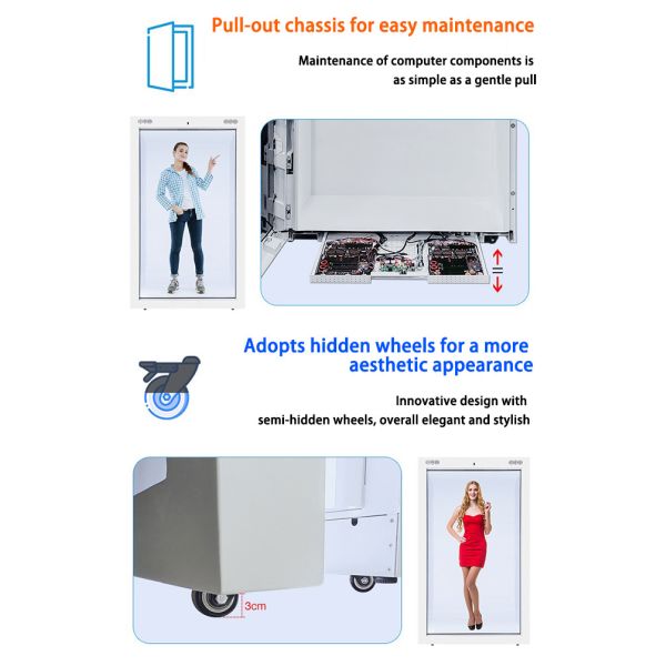 86 inch AI Virtual Digital Human 3D Interactive Hologram transparent screen display 3D Indoor Holographic Box with Holographic Fans