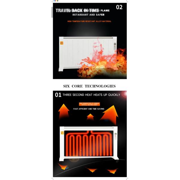 Garage Wifi App 1200W Graphene Mica Plate Heating Infrared Radiant Smart Home Convector Electric Heater