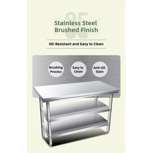 Professional Grade Stainless Steel Workbench for Commercial Restaurants and Kitchens