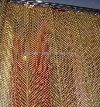 Cortina de malla de bobina metálica decorativa de aluminio ligero