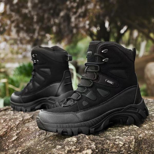 Durable Military Tactical Boots Brown Hiking Combat Boots Breathable
