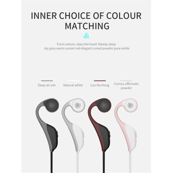 10m Bone Conduction Headphones Open Ear Bluetooth Sport Wireless Earbuds Built - In Mic