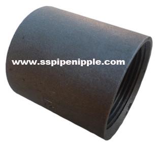 Black Carbon Steel Coupling BSP / DIN / NPT 1/8-8 Outer Diameter