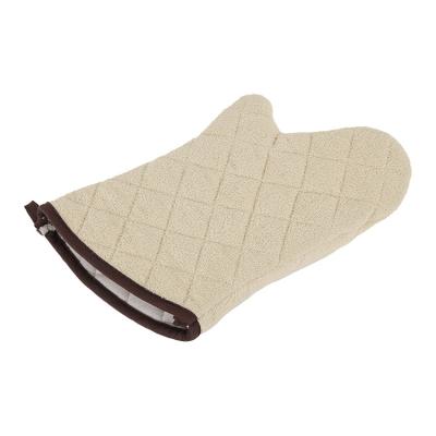 100% Cotton Thicken Oven Towel Gloves White 17 Inch For Kitchen