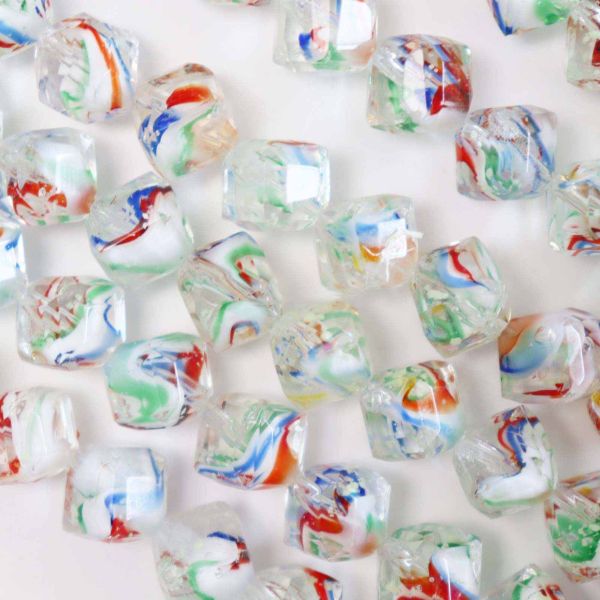 10mm White Irregular Lampwork Glass Beads for Diy Jewelry Making Loose Beads Wholesale