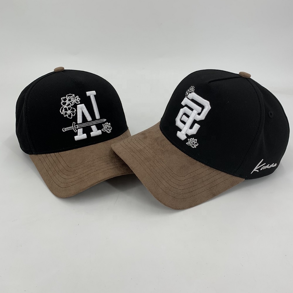 Baseball Caps Custom Embroidered A Frame 5 Panel Mesh Trucker Style Design