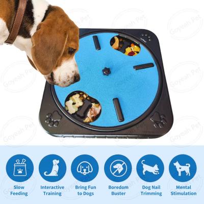 Rubber Pet Training Products 3 In 1 Dog Food Puzzle Toys Dog Nail File Scratch Board