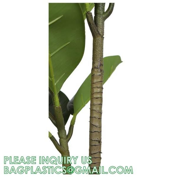 1.3m Potted Oak Tree Bonsai Faux House Plants For Home Decor Artificial Rubber Ficus Greenery Home Sets
