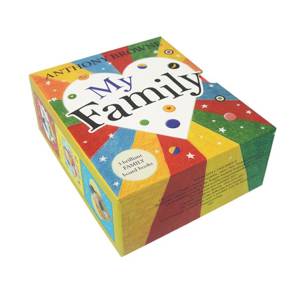 6x6inch 3pcs children's Kids Board Books 700Gsm Gloss C1S Art Paper Cover Material