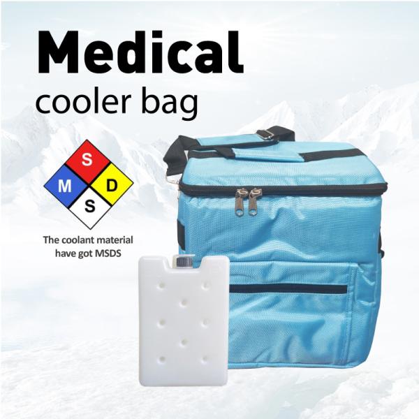 Insulation Medical Cold Storage Soft Cooler Bag With 15L / 33L Capacity And Adjustable Shoulder Strap Optional Temperature Display