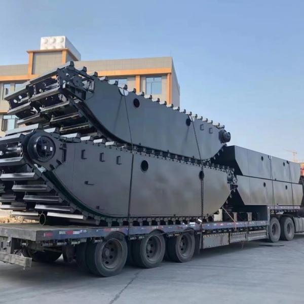 Pista de excavadora anfibio personalizada PONTOON Pista flotante utilizada para excavadoras DX225 DH225 de 20 toneladas