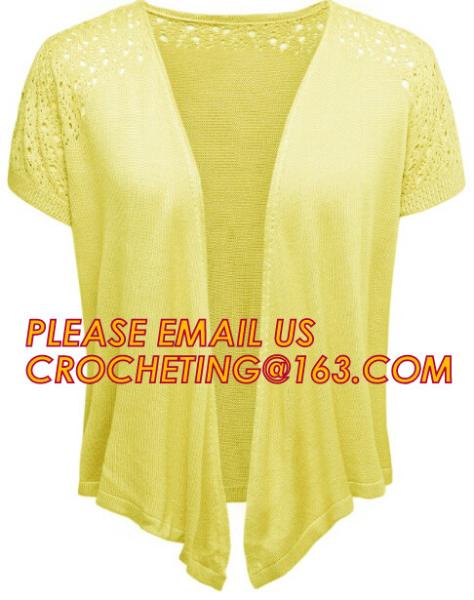 Full Needle Waved Blanket Women's Cardigan, Novelty Stitch Long Sleeve Pointelle Lace Women Long Cardigan