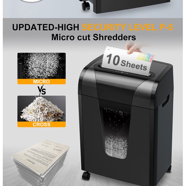 20L 10 sheets Micro Cut Paper Shredder