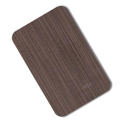 3mm Gold Plated Mirror Finish Stainless Steel Plate 201 304 Fingerprint Finish Wood Grain