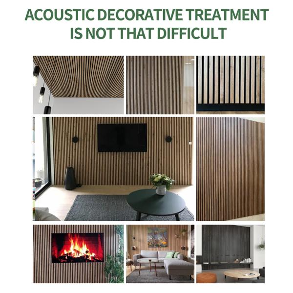 Cinema Sound Proof Acoustic Wooden Wall Panels Covering MDF Wood Veneer