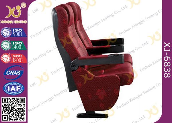 Plastic Armrest Metal Frame Floor Fixed Standing Movie Theater Seating Chairs
