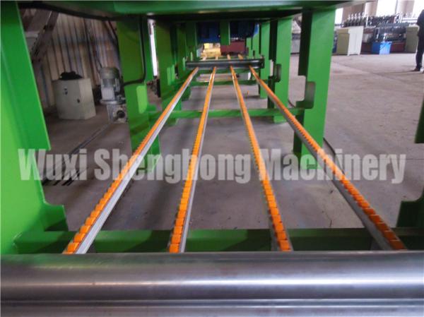 PU Shutter Door Frame Roll Forming Machine Double Belt Aluminum Coil Plate