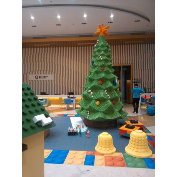 customize size fiberglass green large christmas tree  as decoration statue in garden /shop mall/ supermarket