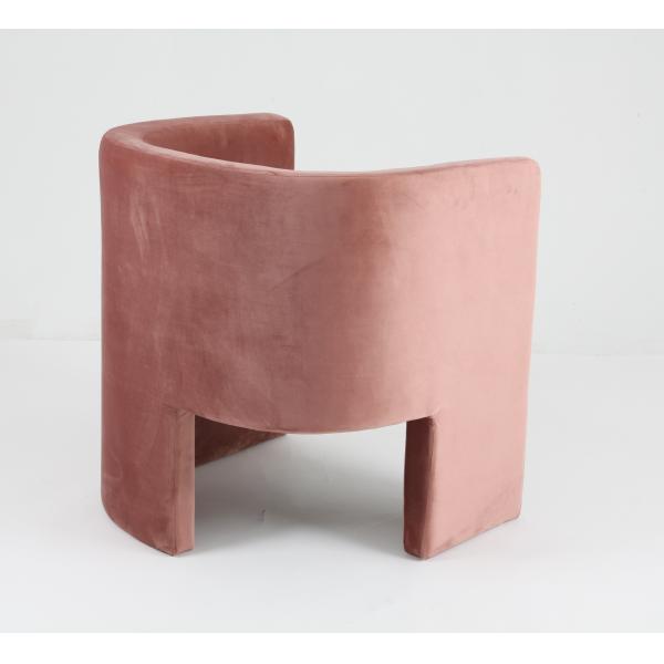 Luxury Velvet Leisure Pink Living Room Chair Upholstered Modern Design