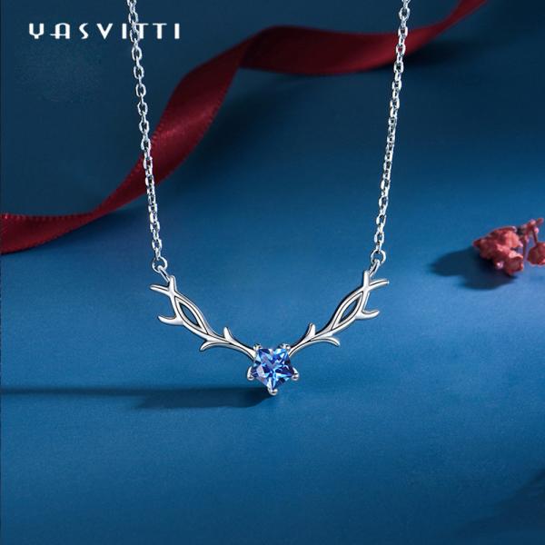 SGS ожерелья ультрамодного Hypoallergenic ожерелья Antler оленей 2.8g 45cm привесного реальный серебряный