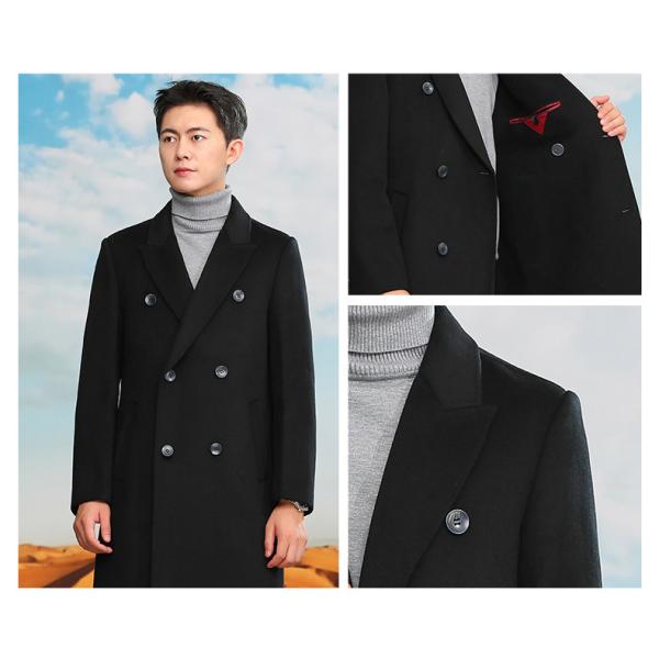 Мужское обычное зимнее пальто для толстой Европы и Америки длинная шерстяная траншея стройное пальто