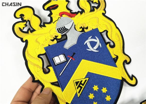10 Inch Tall Embroidered Badge Patch , Large Morale Back Patches