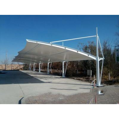 Canopy de estrutura de membrana de aço de estilo moderno para estacionamento de carros ao ar livre e carregamento de veículos elétricos