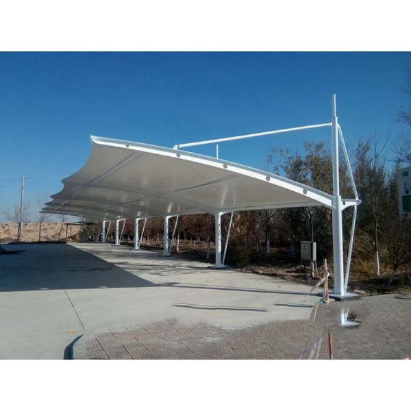 Projeto de tenda de hotel de design moderno para arquitetura ao ar livre Estrutura de membrana Armazém de carros