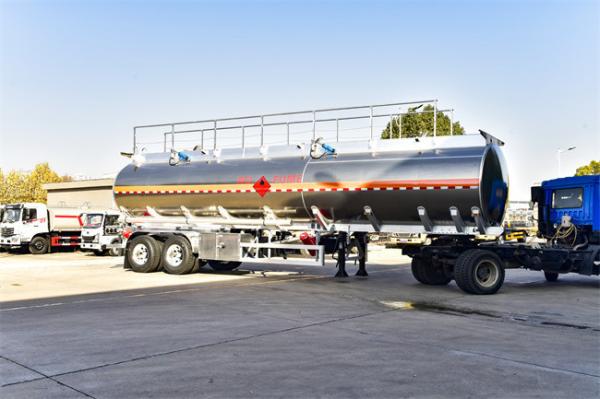 3 Axles 45000 Liters Mobile Fuel Tanker Trailer Diesel Tank Trailer With 3 Compartments