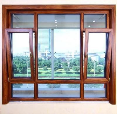 Heat Insulated Aluminum Tilt And Turn Windows Wind Resistance Space Saving