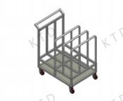 Aluminum Tubes Vertical Industrial Trolley Trucks SUS304 201 Material