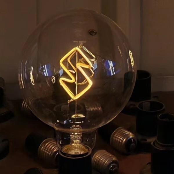GLOBE G125 Series LED Decorative Edison Light Bulb with Customize Patterns or Text