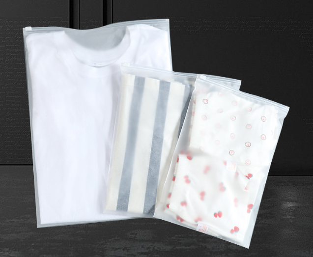 Customized logo matte transparent zipper, zipper design for clothing bags, moisture-proof shoes and socks, intaglio printed surface