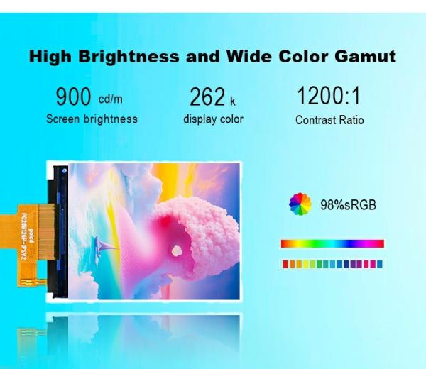 Polcd Petit écran LCD de 2,8 pouces 240x320 Haute luminosité 900 nit Module LCD IPS Affichage TFT industriel de 2,8 pouces
