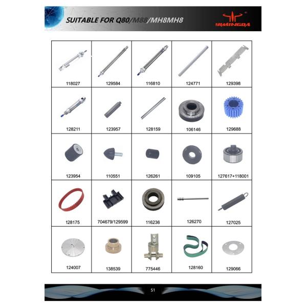 124018+124017 Batch Of Bushing + Conical PN 775492 Q80 Cutter Machine Parts