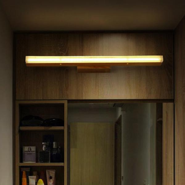 Japan style wooden wall light led source, anti-fog washroom mirror lamp(WH-MR-67)