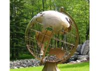 OEM que molda a estátua de bronze antiga do globo do mundo do revestimento