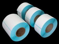 White Adhesive Label Rolls Oil Resistant Scratch Resistant Direct Thermal Labels For Fresh Food