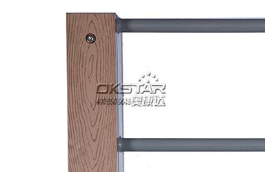 outdoor wooden fitness equipment--WPC Park Fitness gymnastics Equipment outdoor wall bar for body building for sale