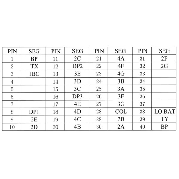 Character LCD Display Module Reflective 7-Segment TN - Twisted Nematic 50.80mm x 30.48mm x 2.80mm