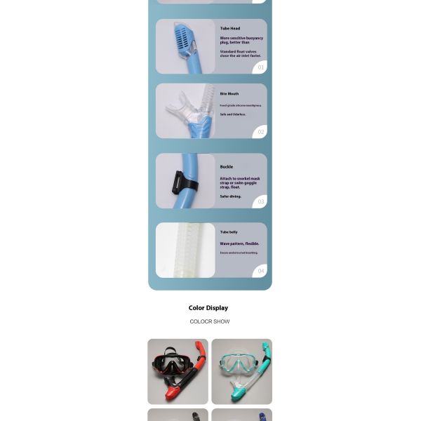 2025 New Model Submersible Mask Dry Respiratory Tube Set - Adult Model Snorkel Mask - Cross-border Product - Factory Customized Dive Goggles