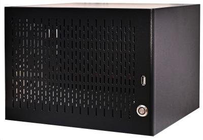 6 Bay Household NAS Storage Server Chassis with Black Aluminum Alloy Panel Enclosure