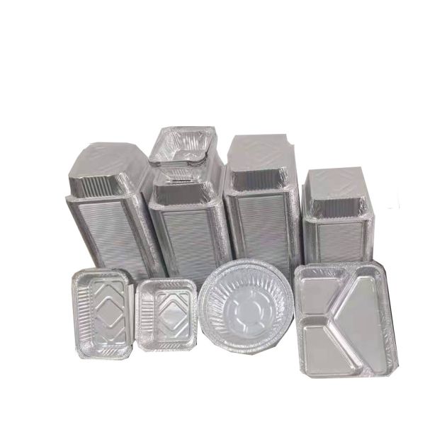 Food-Grade Aluminum Foil Lunch Box with Customizable Size and Shape, Microwave Safe for Catering and Home Use