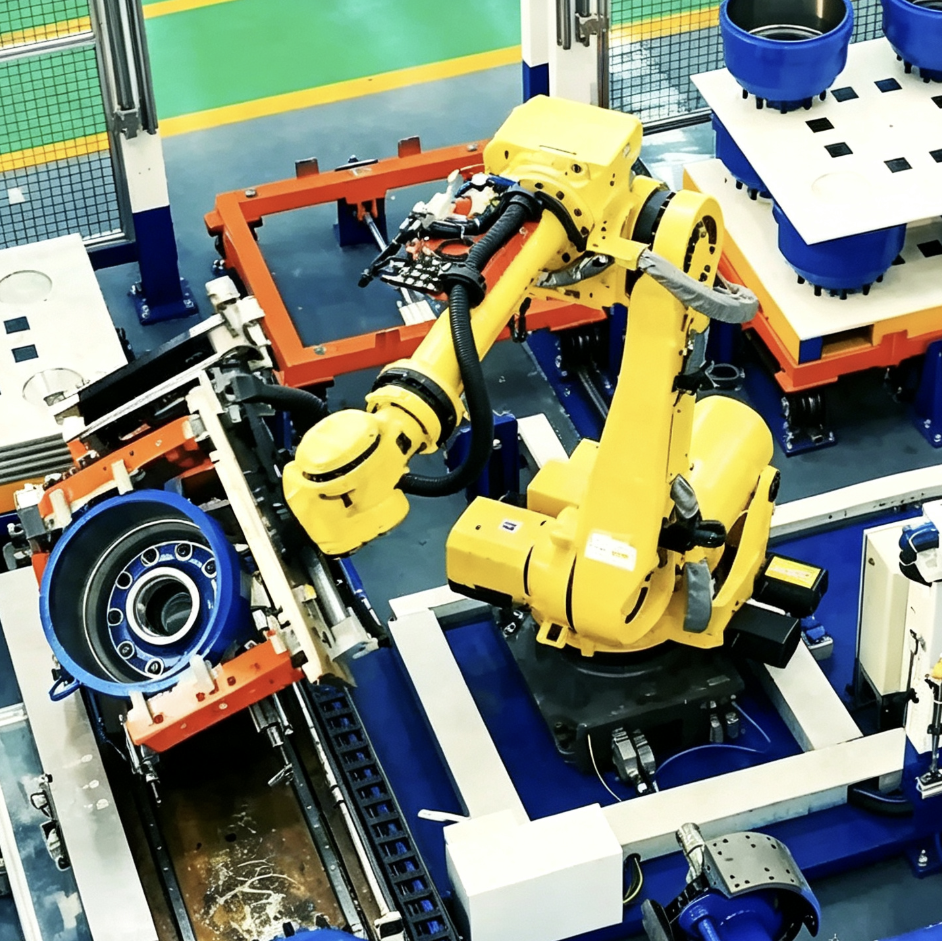 FANUC R-2000iC/210F 6 Axis Robot 210kg Payload for Semi Trailer Axle Machining Powder Coating Assembly Welding and Handling