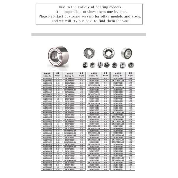 Manufacturer Sell Automobile Bearing DAC346737 Size 34*67*37mm Wheel Hub Bearing